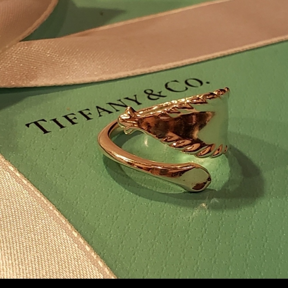 1895 Tiffany & Co. Sterling Silver Scallop  Feather Edge Luxury Spoon-ring #25 - Picture 5 of 16